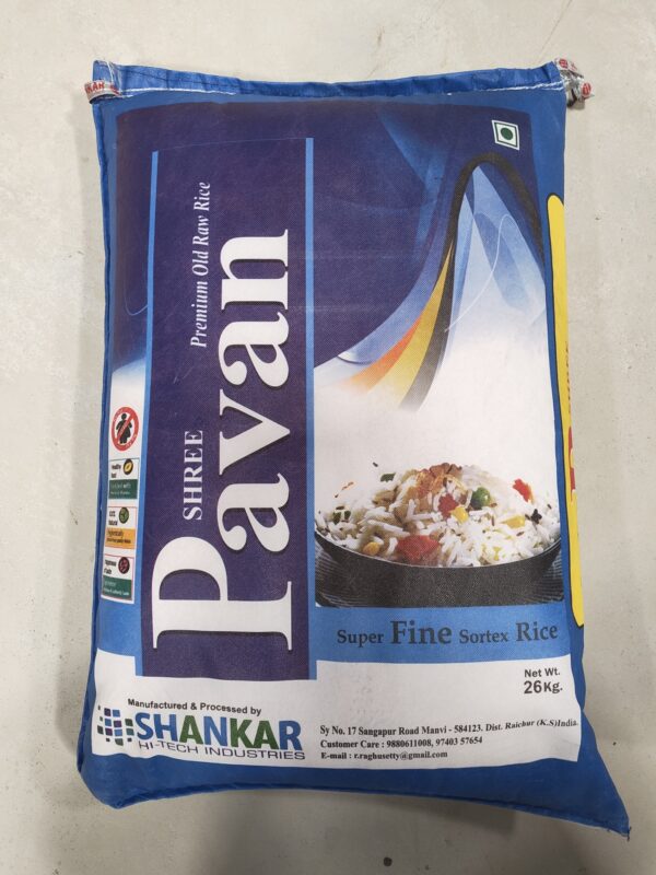 SHREE PAVAN SONA RAW RICE 26KG